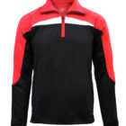 Black/Red/White Detroit Half zip sweatshirt from Hunter Schoolwear