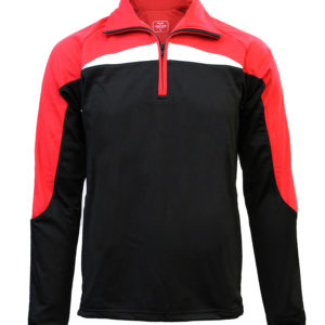 Black/Red/White Detroit Half zip sweatshirt from Hunter Schoolwear