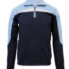 Navy/Sky Blue/White Detroit Half zip sweatshirt from Hunter Schoolwear