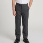 242 Zip Fly Grey Trousers by Hunter Schoolwear