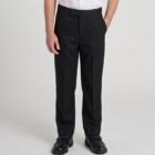 242 Zip Fly Black Trousers by Hunter Schoolwear
