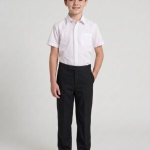 242 Zip Fly Black Trousers by Hunter Schoolwear
