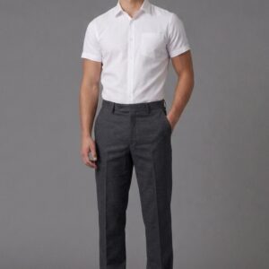 Grey Regular Fit Boys Trousers by Hunter Schoolwear 444