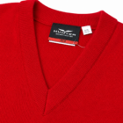 Red V-neck acrylic school jumper by Hunter schoolwear