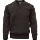 Brown V Neck Hunter School Jumper