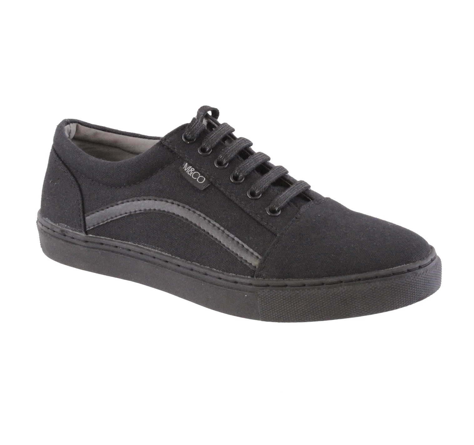 black canvas shoes for school