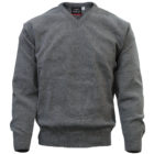 Grey V-Neck Pullover by Hunter Schoolwear