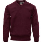 Wine V-Neck Pullover by Hunter Schoolwear