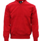 Red V-Neck Pullover by Hunter Schoolwear