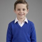 Royal Blue V-Neck Acrylic School Jumper by Hunter Schoolwear