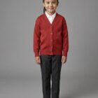 Red School Cardigan by Hunter Schoolwear