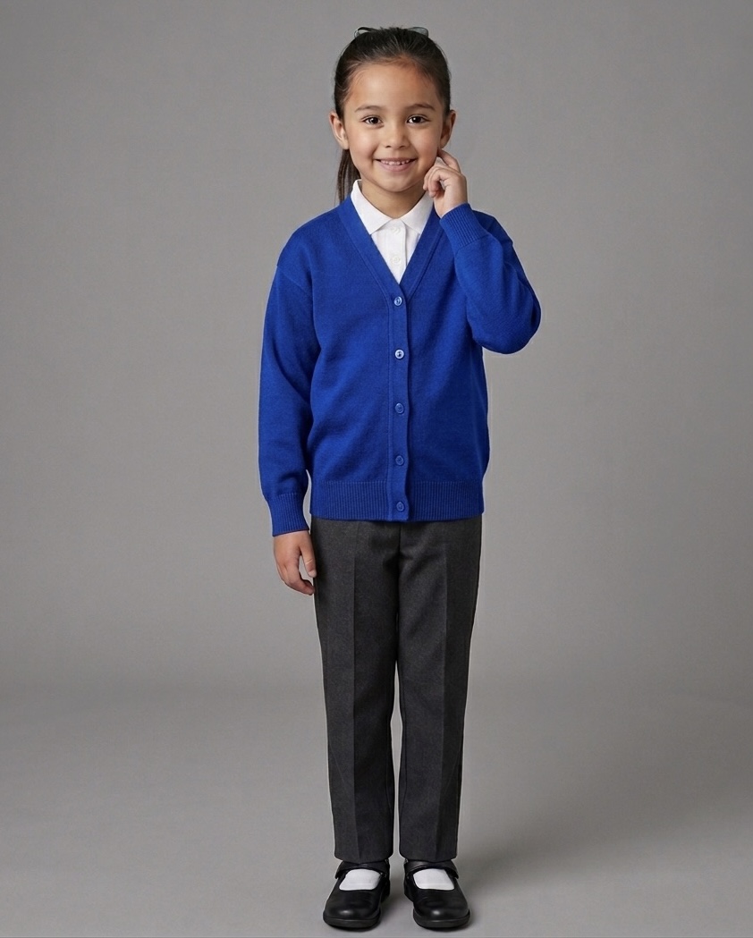 Royal Blue School Cardigan by Hunter Schoolwear