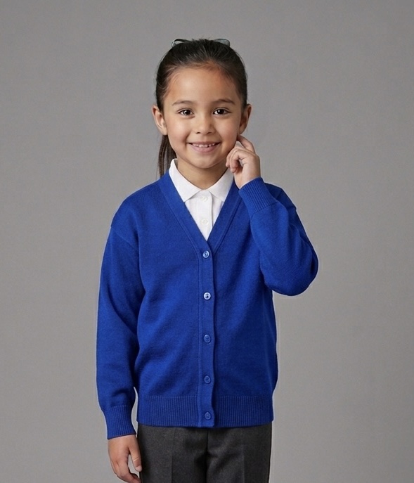 Royal Blue School Cardigan by Hunter Schoolwear Royal Blue School Cardigan by Hunter Schoolwear