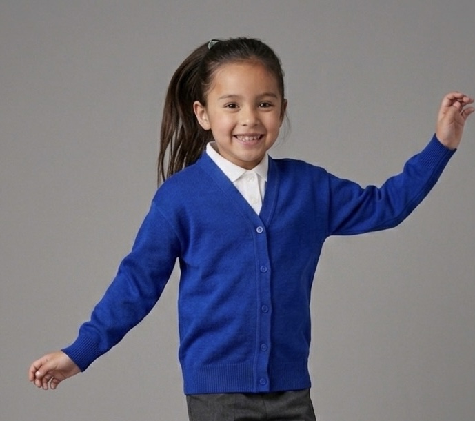 Royal Blue School Cardigan by Hunter Schoolwear