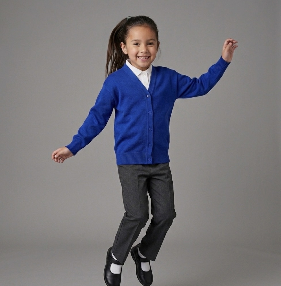 Royal Blue School Cardigan by Hunter Schoolwear
