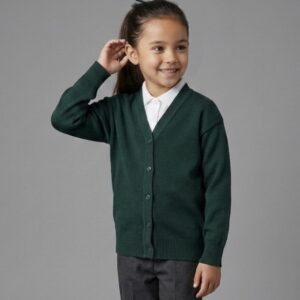Bottle Green School Cardigan by Hunter Schoolwear