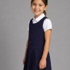 Girls School Uniform Pinafore by Hunter Schoolwear in Navy (264)