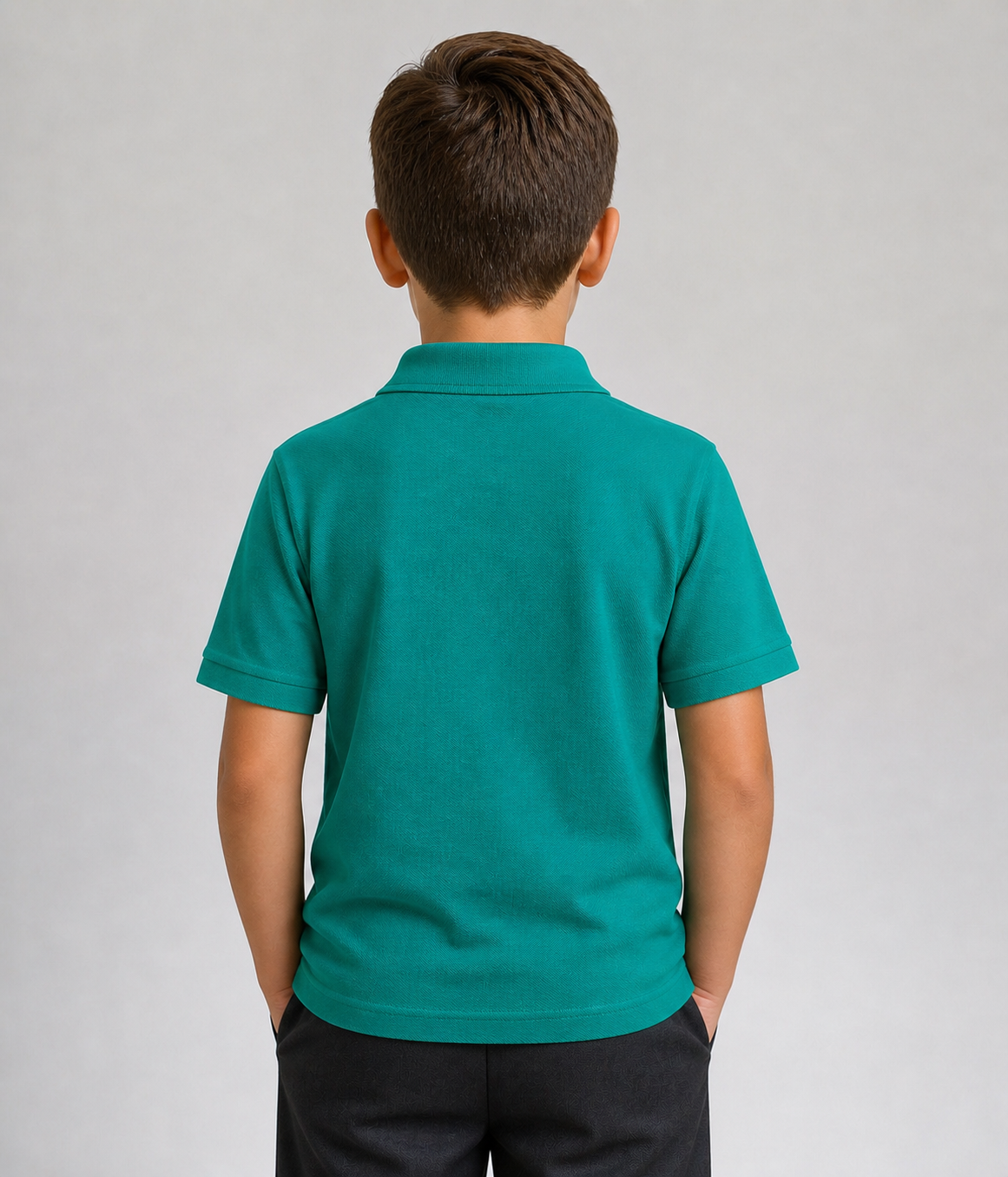 Premium school polo shirt in emerald