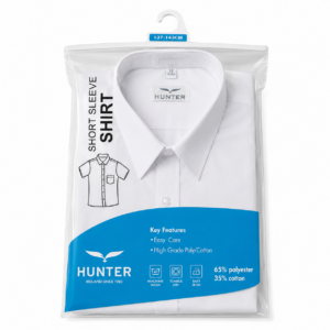 White Short Sleeve Shirt by Hunter Schoolwear (650)