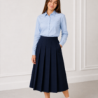Blue regular fit school blouse long sleeve by Hunter Schoolwear