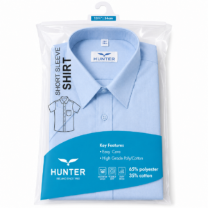 Blue Short Sleeve Shirt by Hunter Schoolwear (650)
