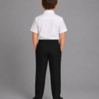 Mock fly primary school trousers for boys in black