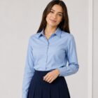 Blue Fashion Fitted Blouse 660 by Hunter Schoolwear