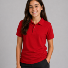 Unisex red school polo shirt by Hunter Schoolwear