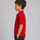Premium school polo shirt in red