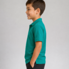 Premium school polo shirt in emerald