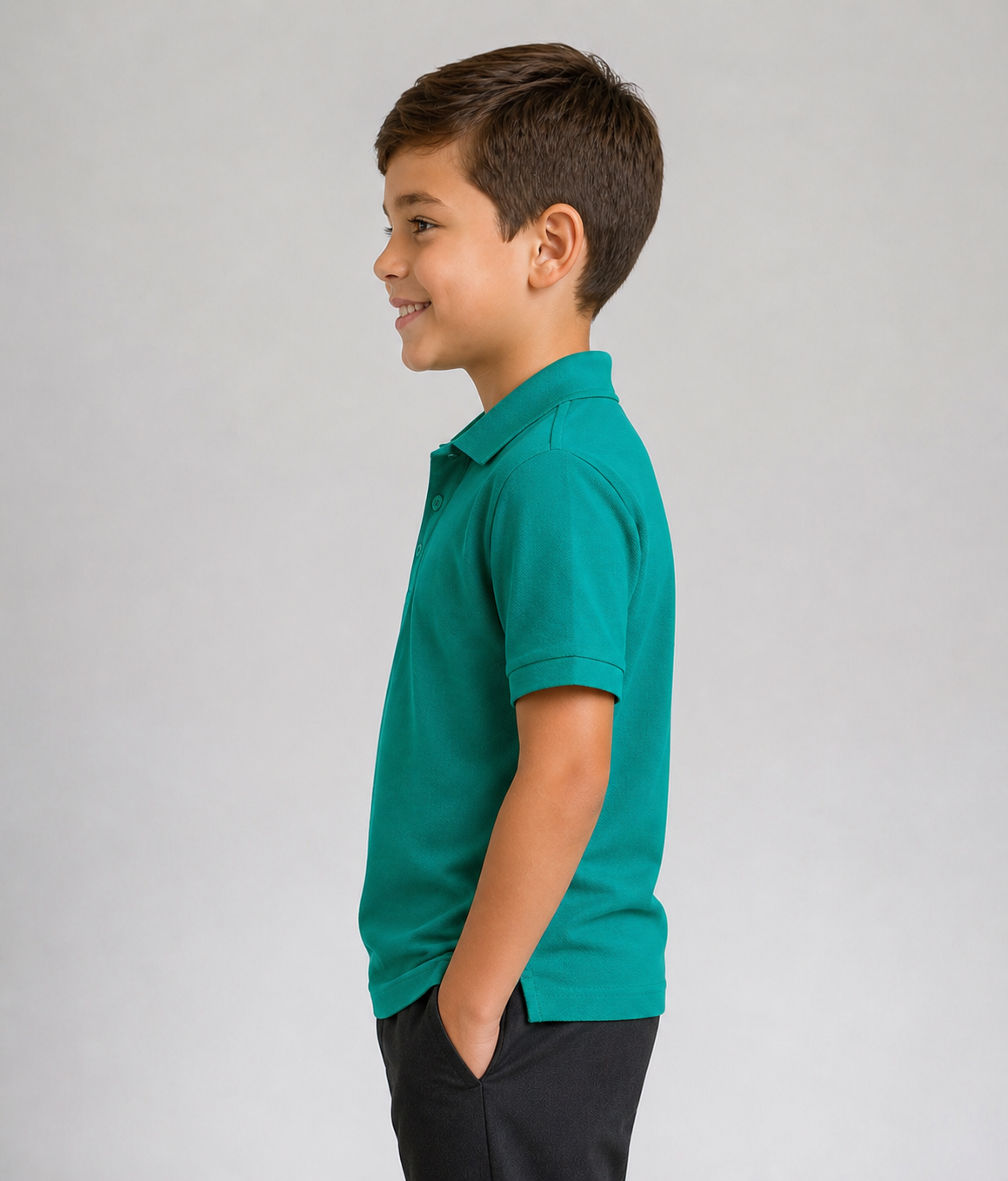 Premium school polo shirt in emerald