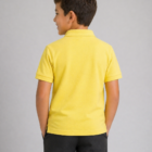 Back view of Gold School polo shirt