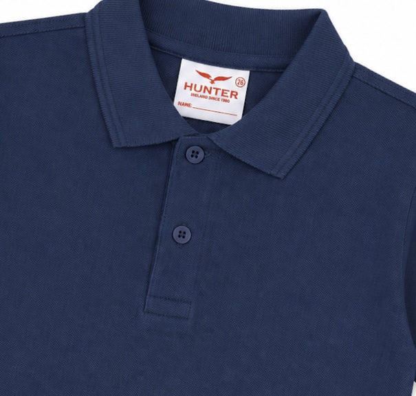 Collar detail Hunter Navy School Polo