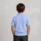 Sky blue polo shirt by Hunter Schoolwear
