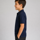Premium school polo shirt in navy