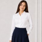White Slim fit Blouse 660 by Hunter Schoolwear