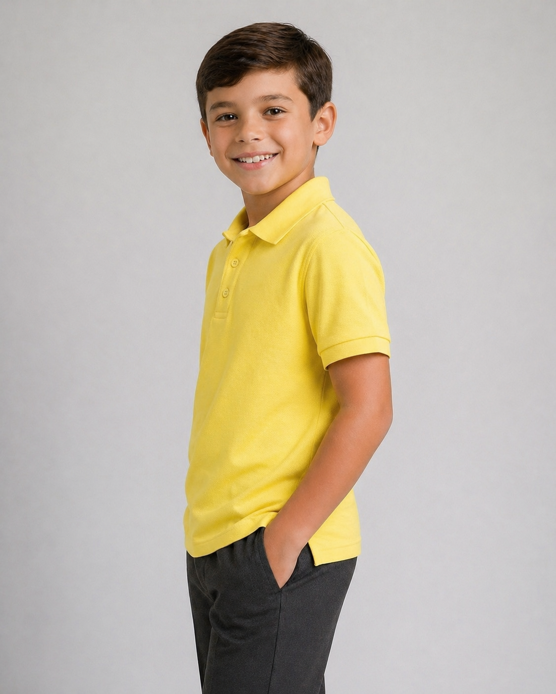 Gold polo shirt for school