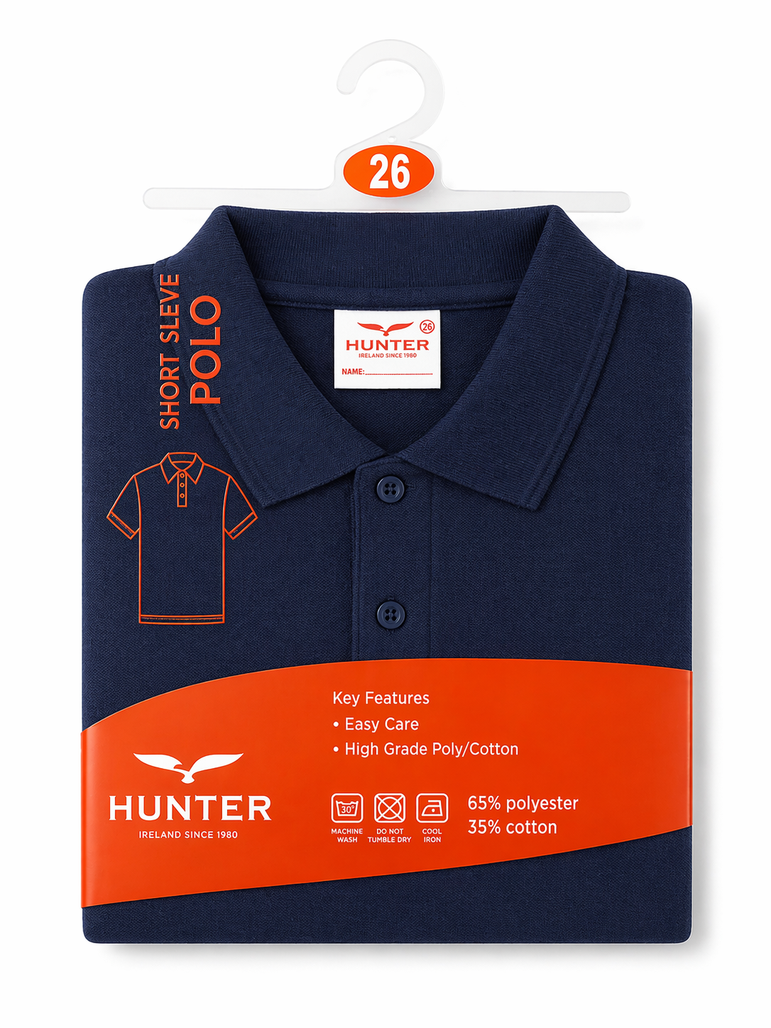 Navy Hunter School Polo Shirt