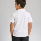 Back view of premium school polo shirt