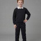 Black 2603 Cuff leg Tracksuit Bottoms by Hunter Schoolwear