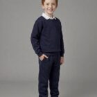 Navy 2603 Cuff leg tracksuit bottoms