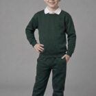 Bottle Green 2601 Sweatshirt with 2603 Cuff leg bottoms by Hunter Schoolwear