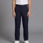 Navy Boys Slim Fit Trousers by Hunter Schoolwear 420