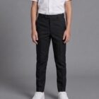 Black Boys Slim Fit Trousers by Hunter Schoolwear 420