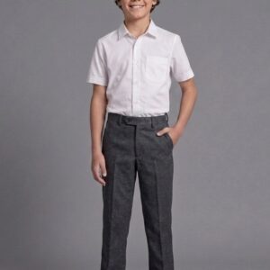 Grey Boys Slim Fit Trousers by Hunter Schoolwear 420