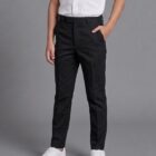 Black Boys Slim Fit Trousers by Hunter Schoolwear 420
