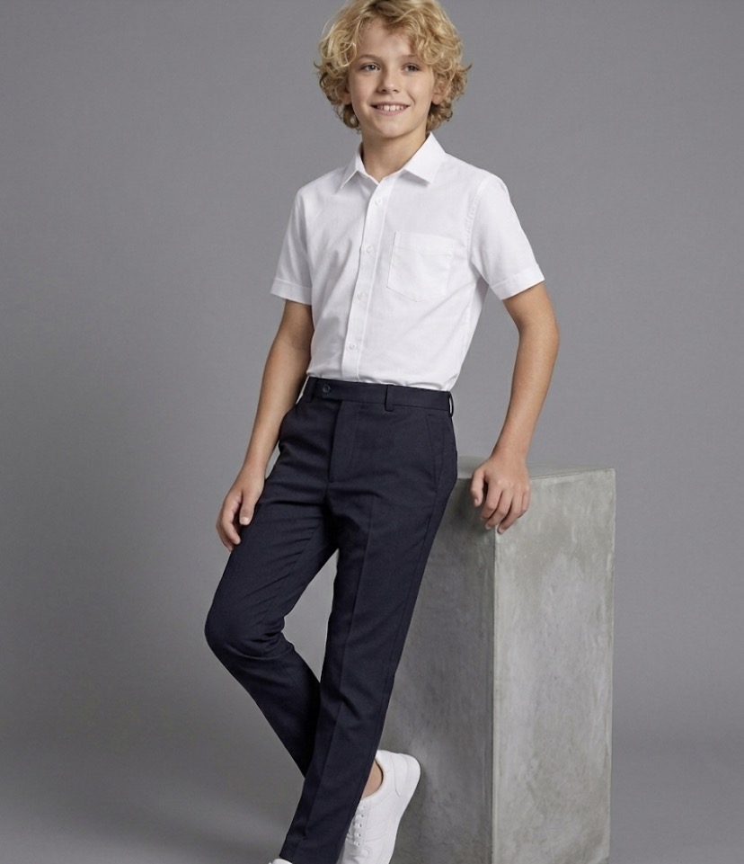 Navy Boys Slim Fit Trousers by Hunter Schoolwear 420