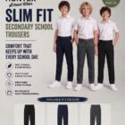 Slim Fit Secondary School Trousers by Hunter Schoolwear