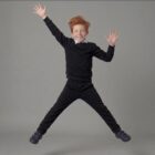 Black School Sweatshirt by Hunter Schoolwear 2601 With tracksuit bottoms