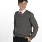 Grey Cotton School Jumper from Trutex